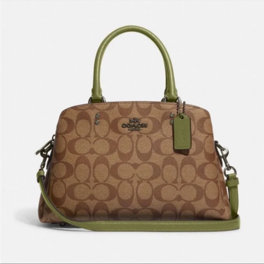 🍀 Coach Mini Lillie Satchel Crossbody Satchel 
Bag Leather - Picture 9 of 13